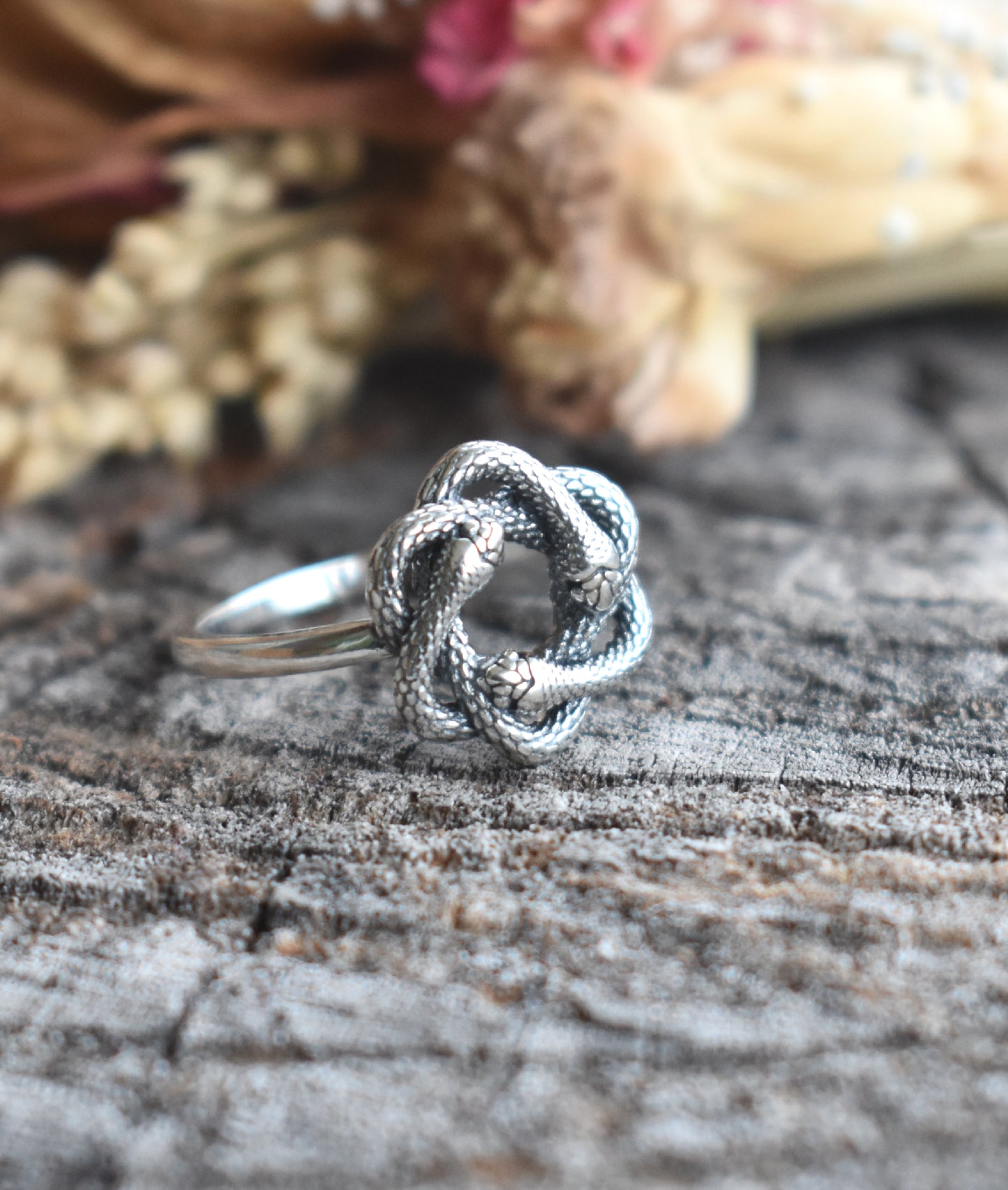 Triple Snake Knot Ring-Sterling Silver