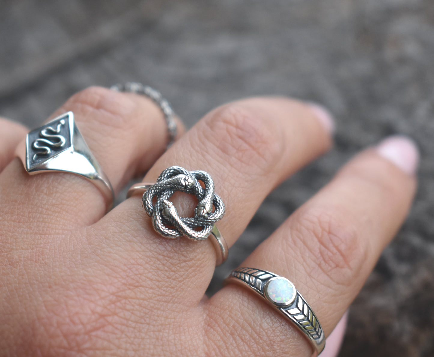 Triple Snake Knot Ring-Sterling Silver