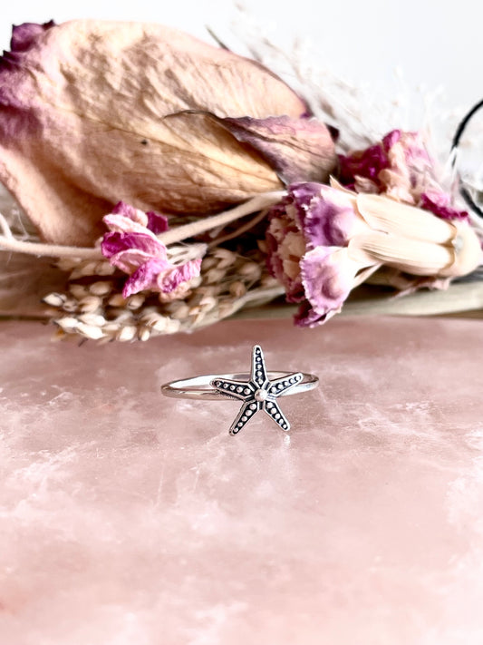 Starfish Beach Ring-Sterling Silver