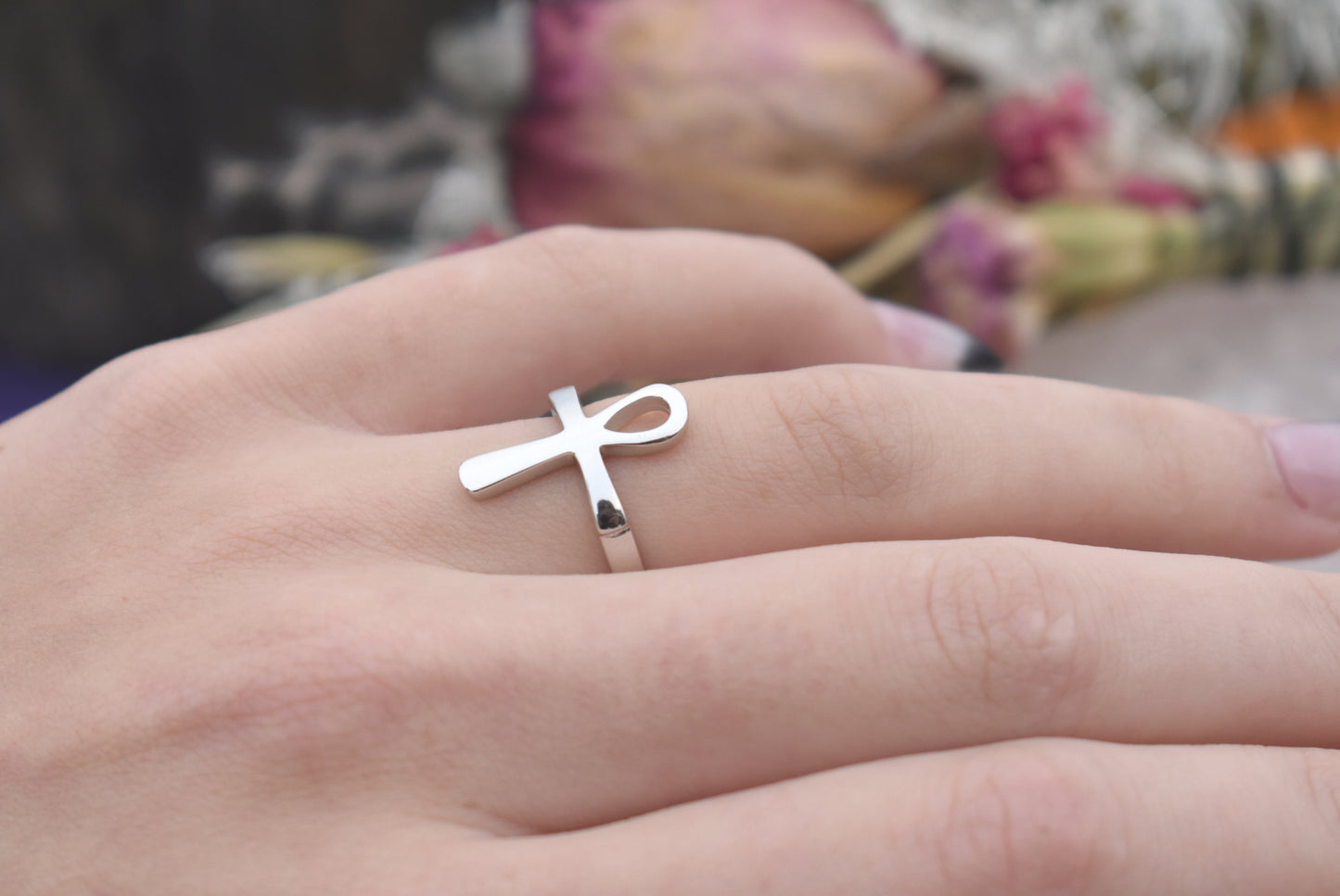 Silver Ankh Ring-Sterling Silver