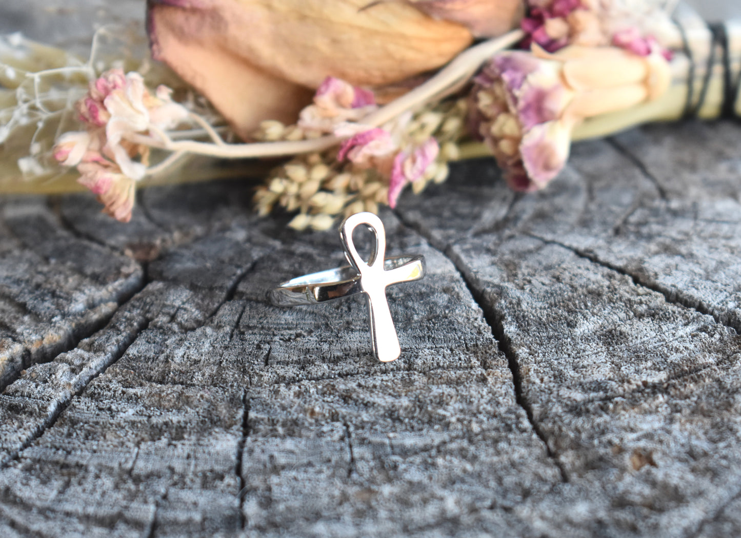 Silver Ankh Ring-Sterling Silver