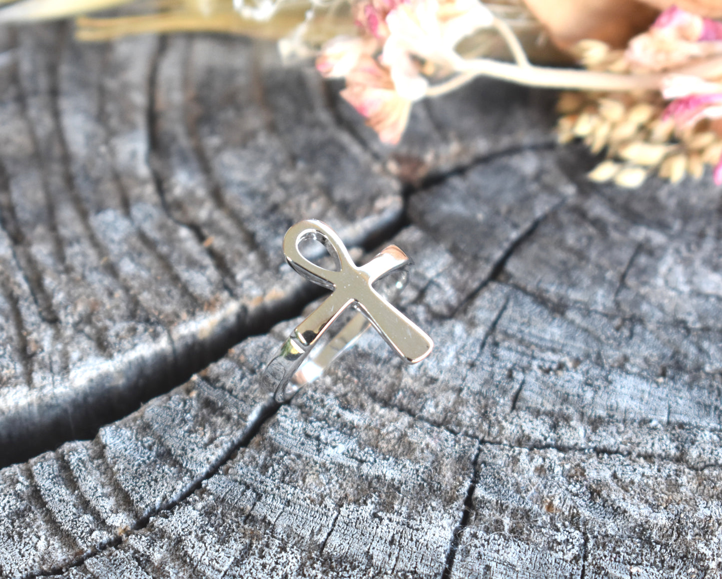 Silver Ankh Ring-Sterling Silver
