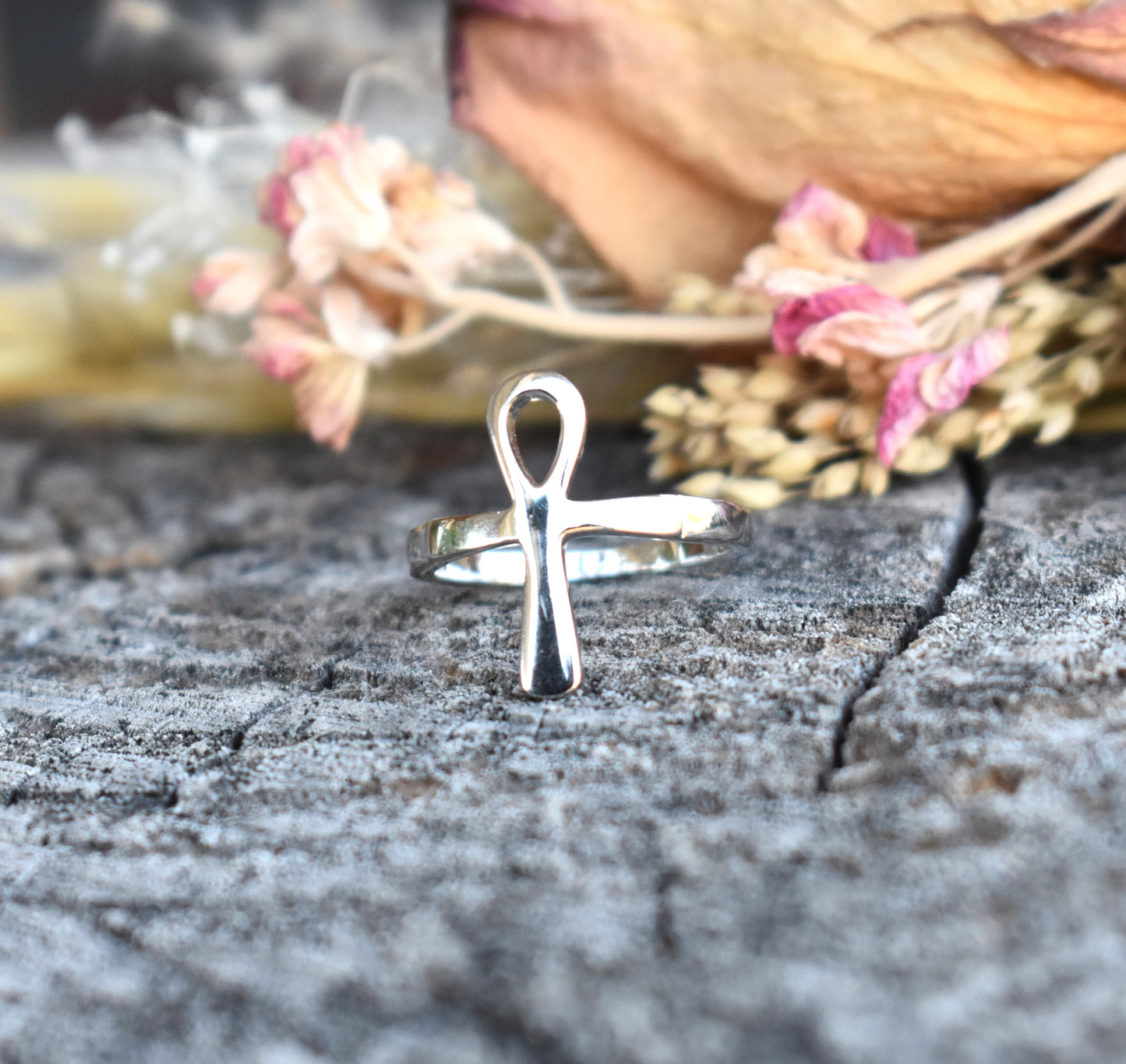 Silver Ankh Ring-Sterling Silver