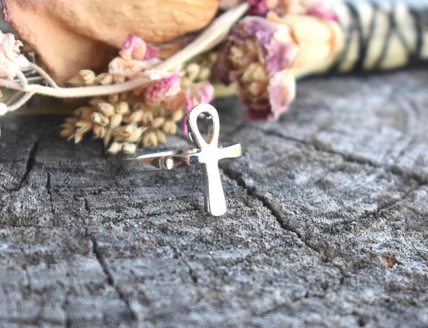 Silver Ankh Ring-Sterling Silver