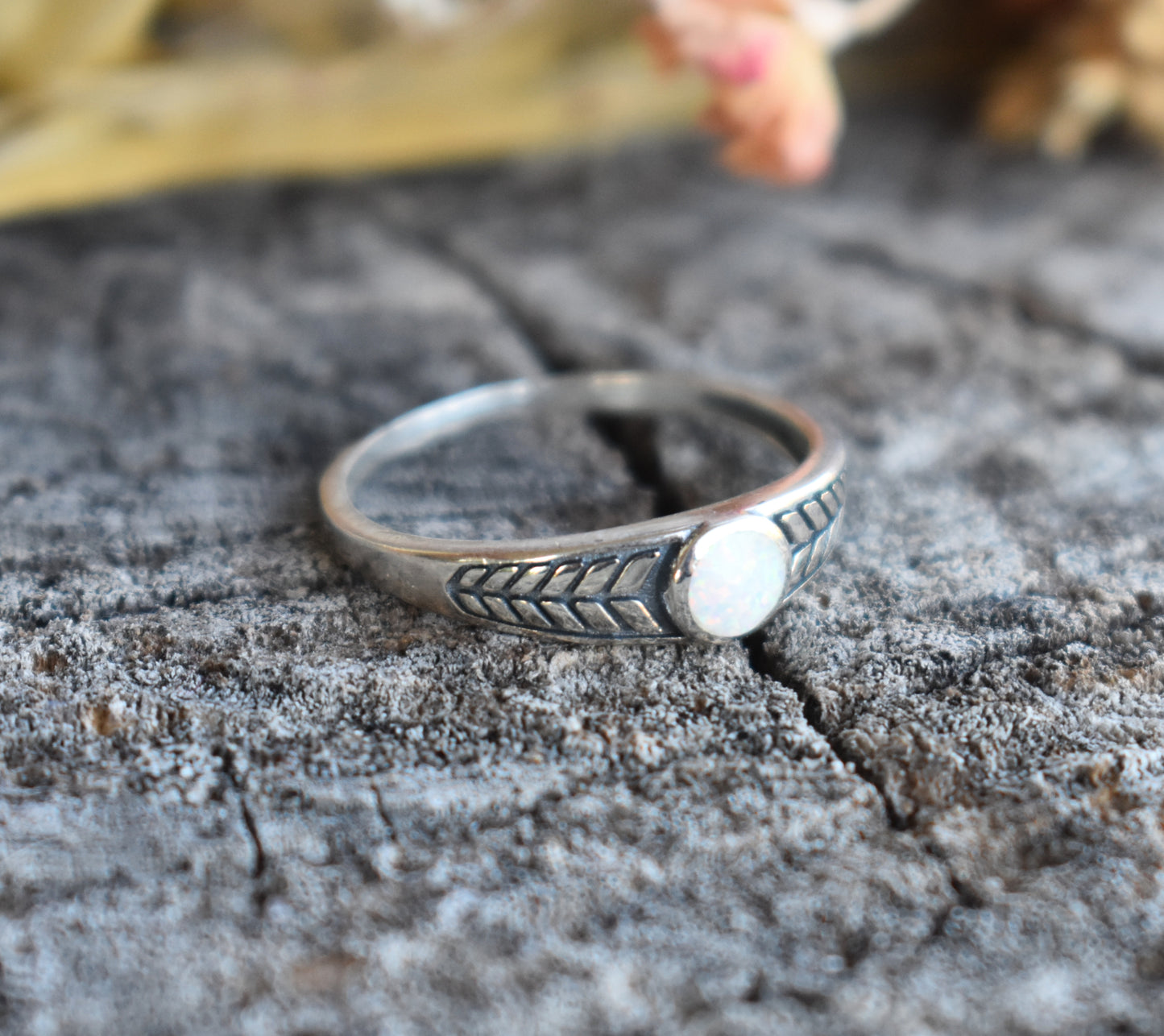 Arrow Opal Ring-Sterling Silver