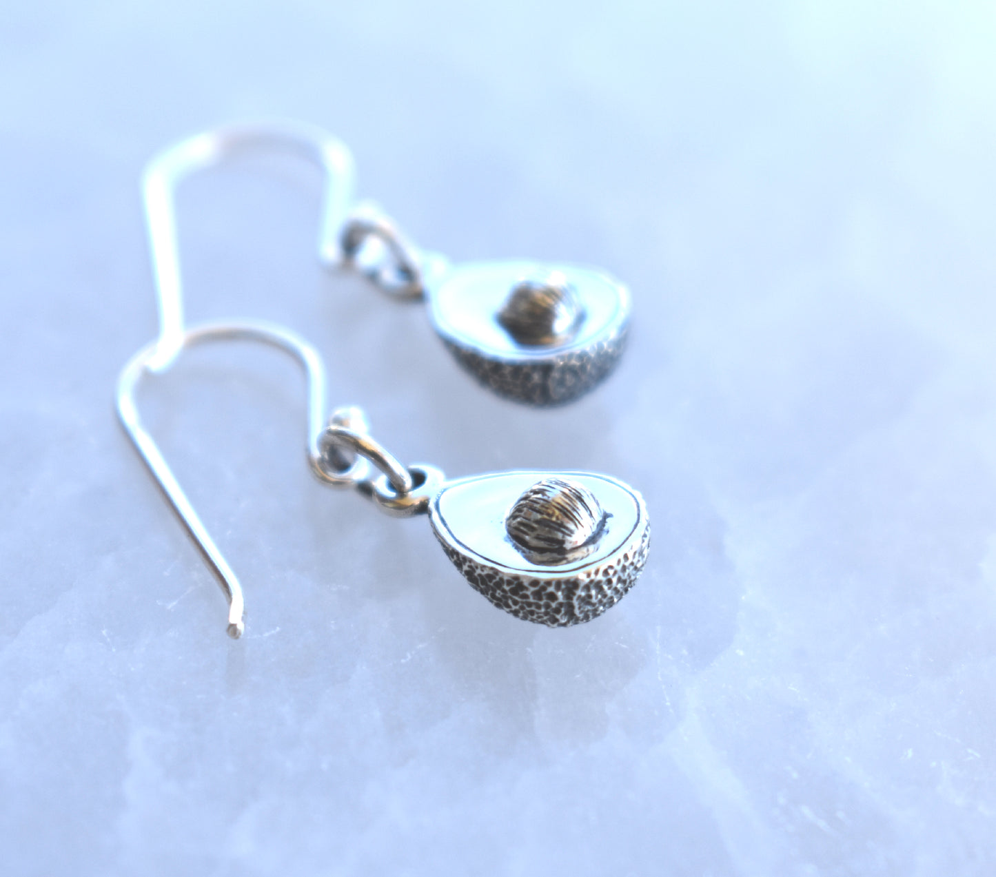 Avocado Hoop Earrings-Sterling Silver