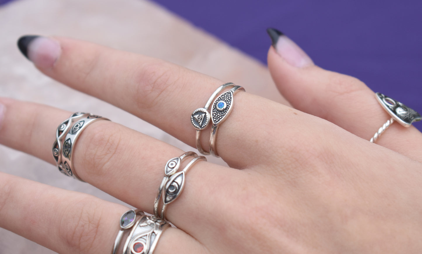 Blue Evil Eye of Protection Ring