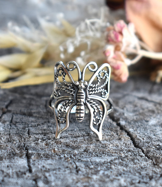 Boho Butterfly Ring-Sterling Silver