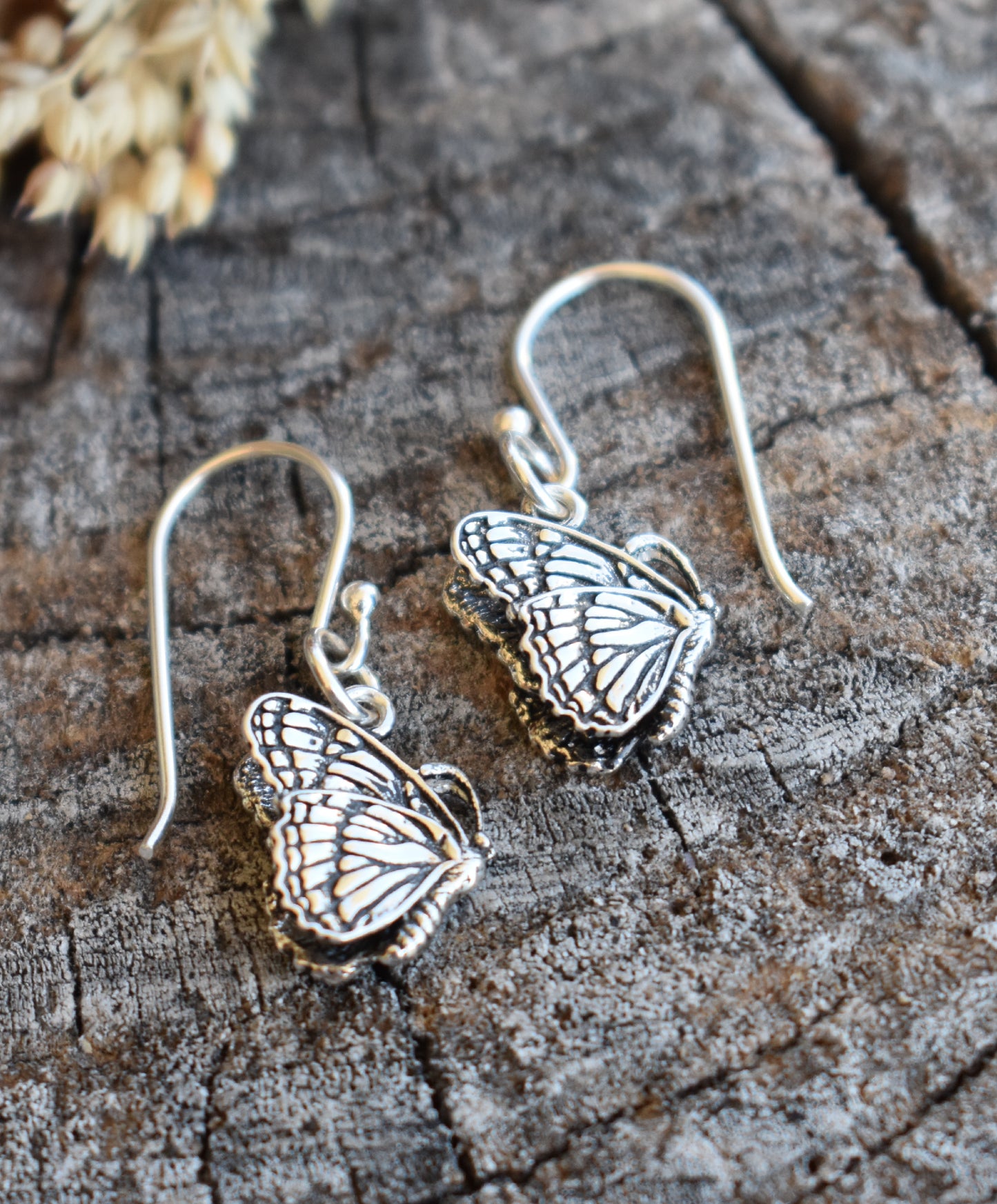 Butterfly Huggie Hoop Earrings-Sterling Silver
