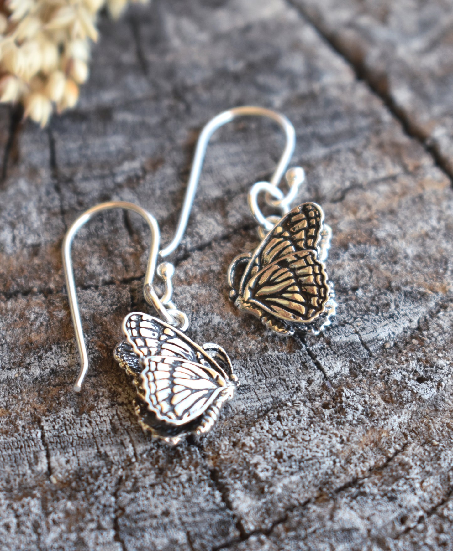 Butterfly Huggie Hoop Earrings-Sterling Silver