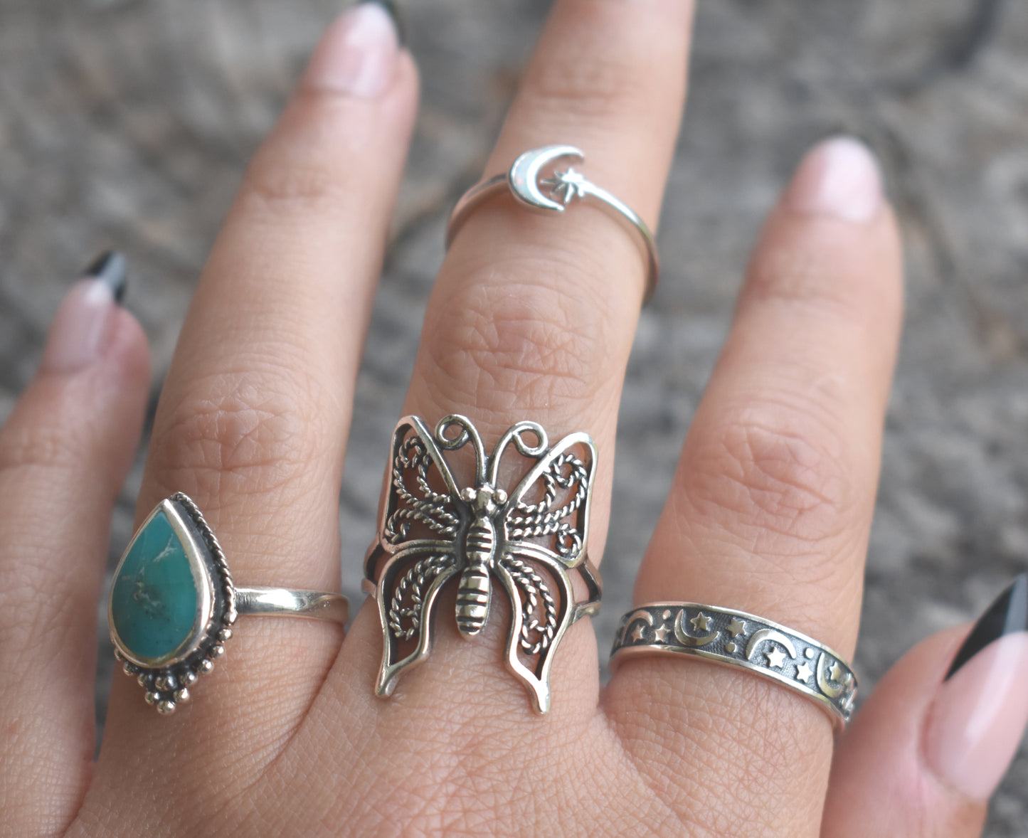 Boho Butterfly Ring-Sterling Silver