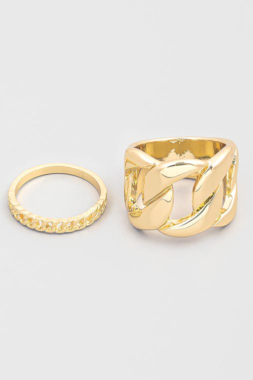 Gold Chain Rings-18k Gold Vermeil
