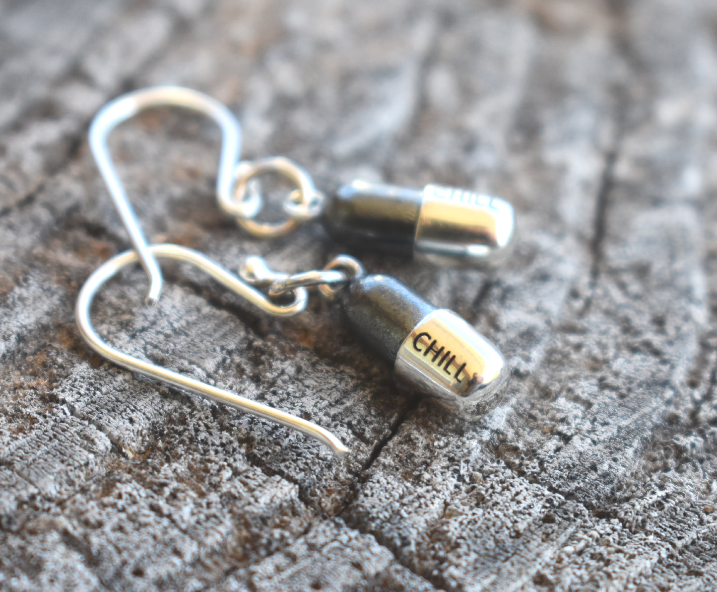 Chill Pill Earrings-Sterling Silver