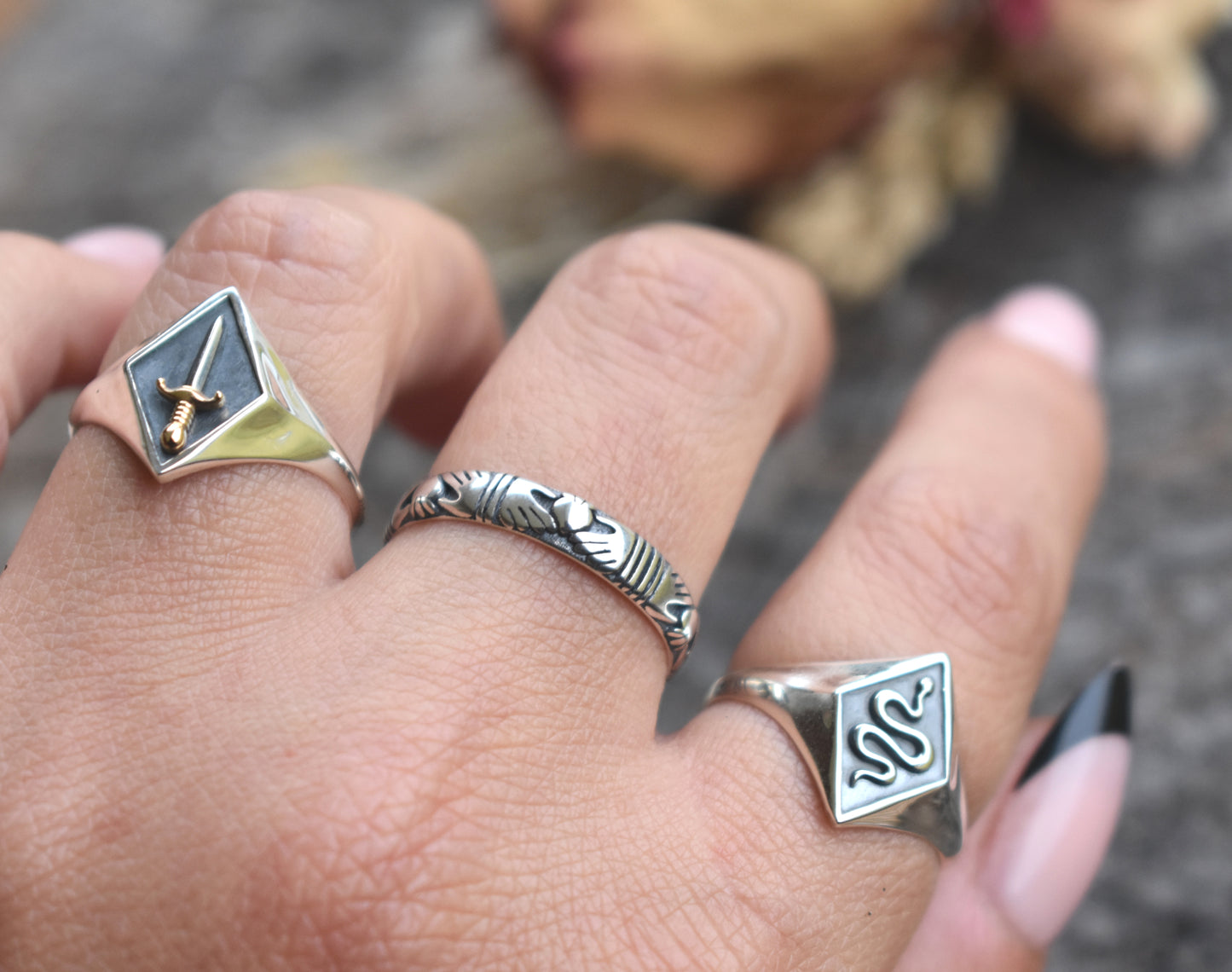 Claddagh Celtic Ring Band-Sterling Silver