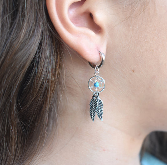 Dream Catcher Earrings-Sterling Silver