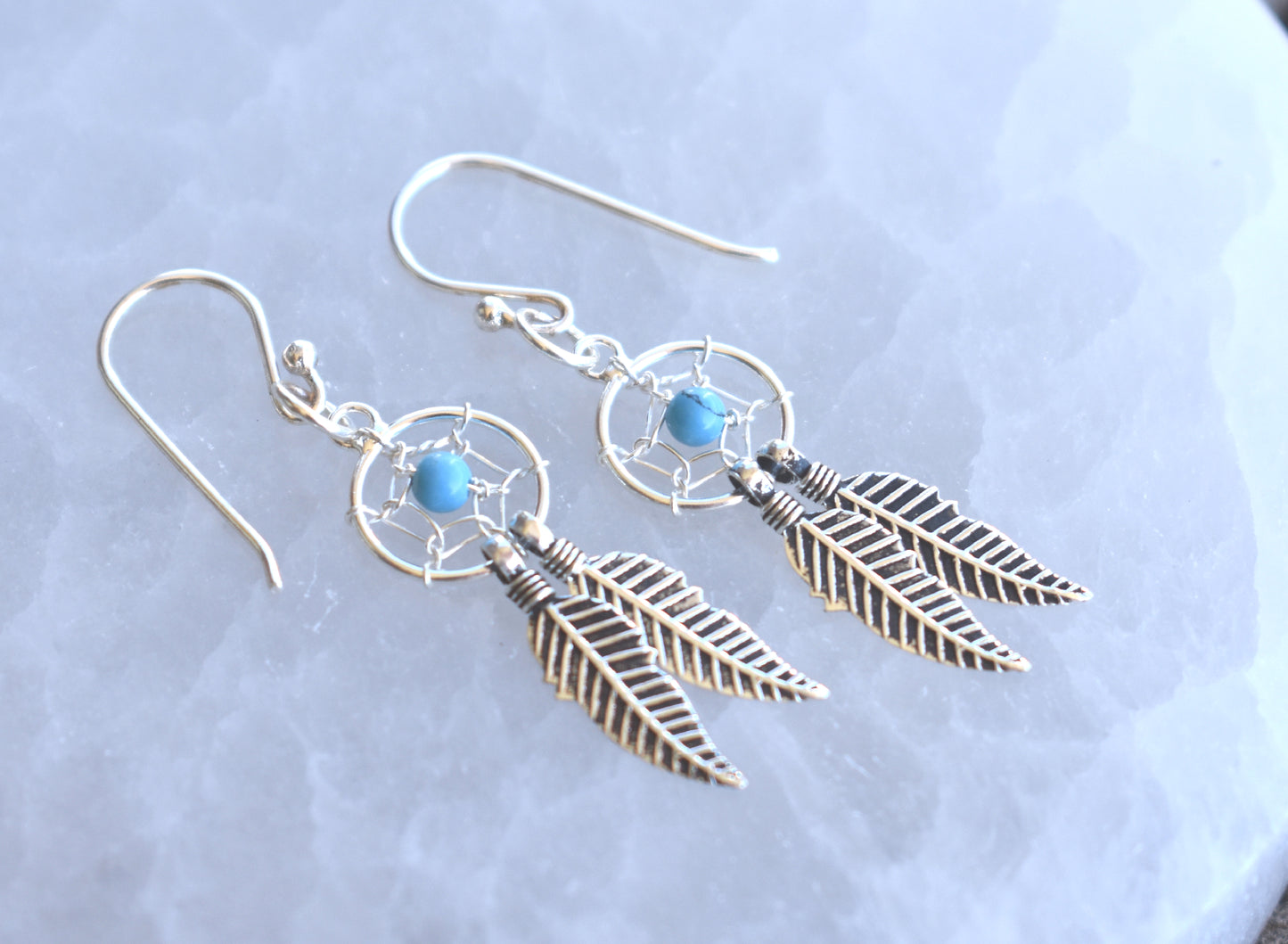Dream Catcher Earrings-Sterling Silver