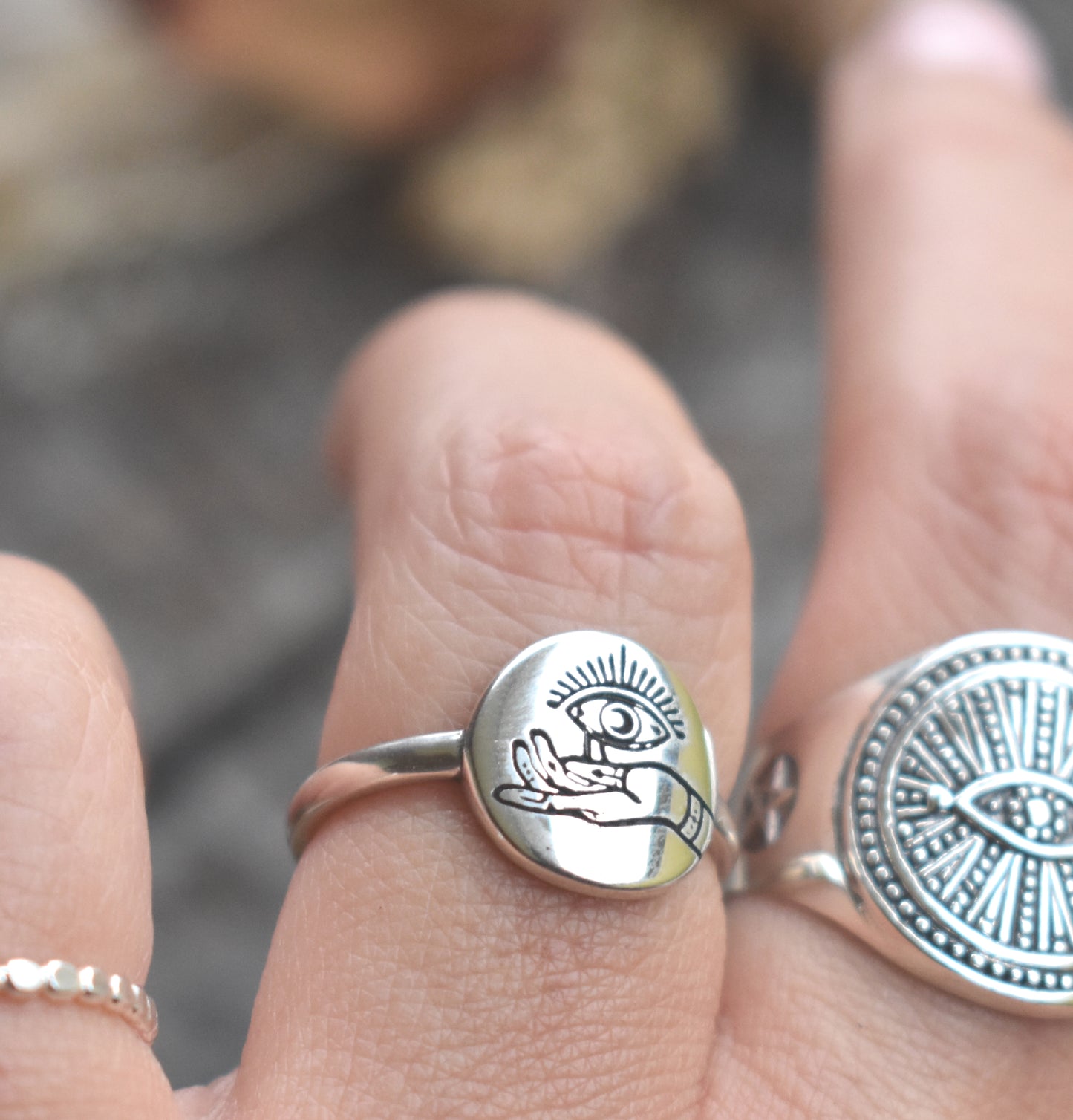 Hand with Evil Eye-Sterling Silver