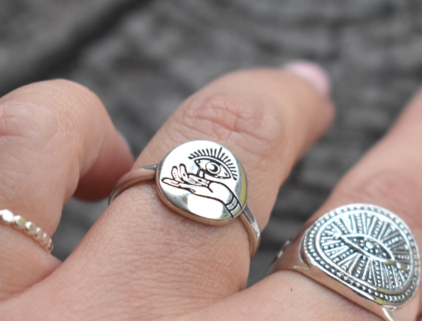 Hand with Evil Eye-Sterling Silver