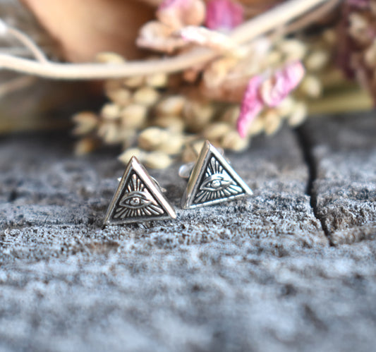 Eye of Providence Studs-Sterling Silver