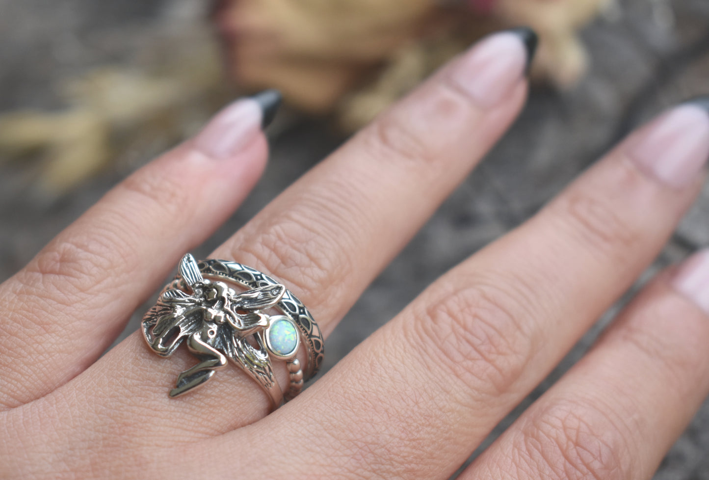 Fairy & Opal Ring Stack Set