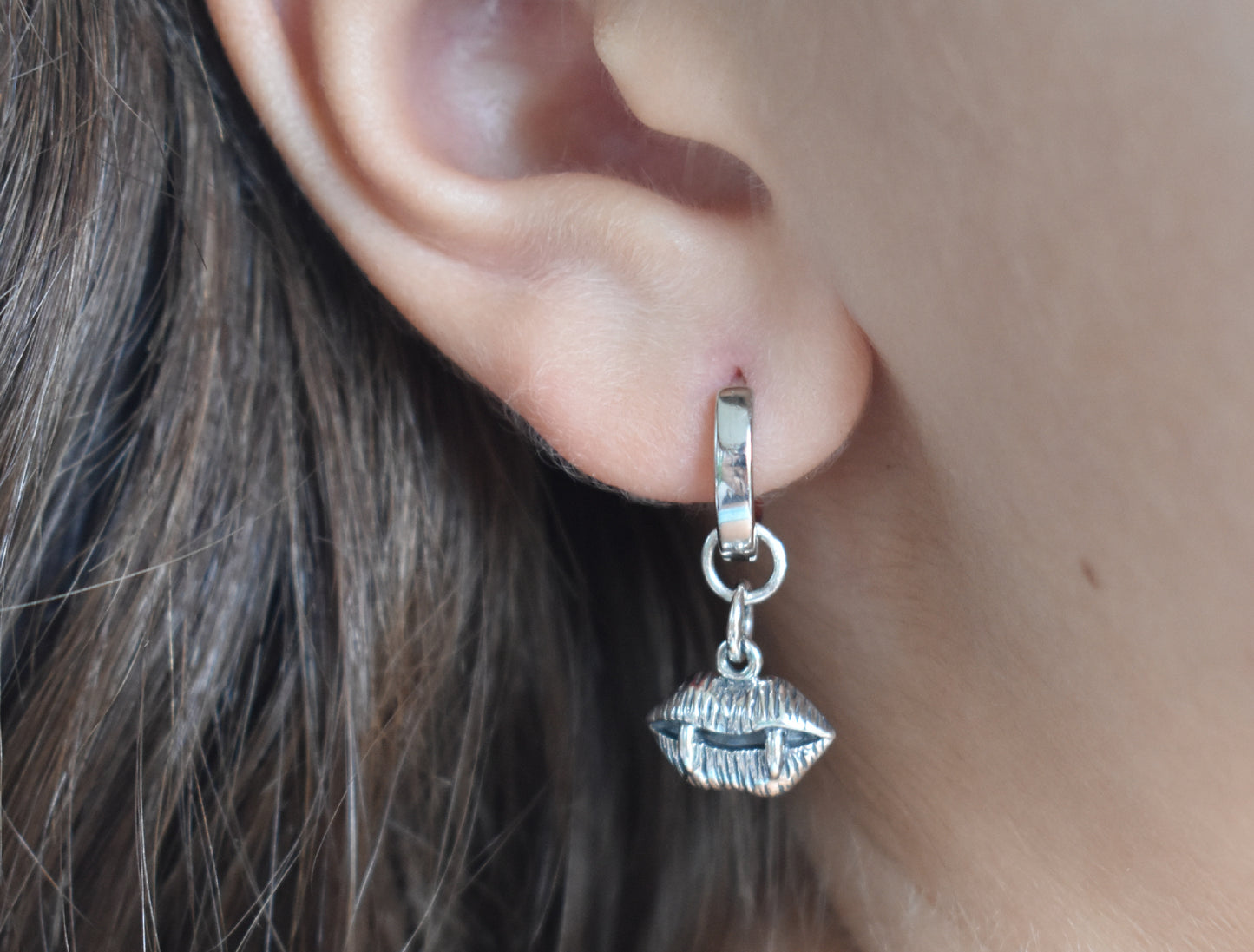 Vampire Fang Earrings-Sterling Silver