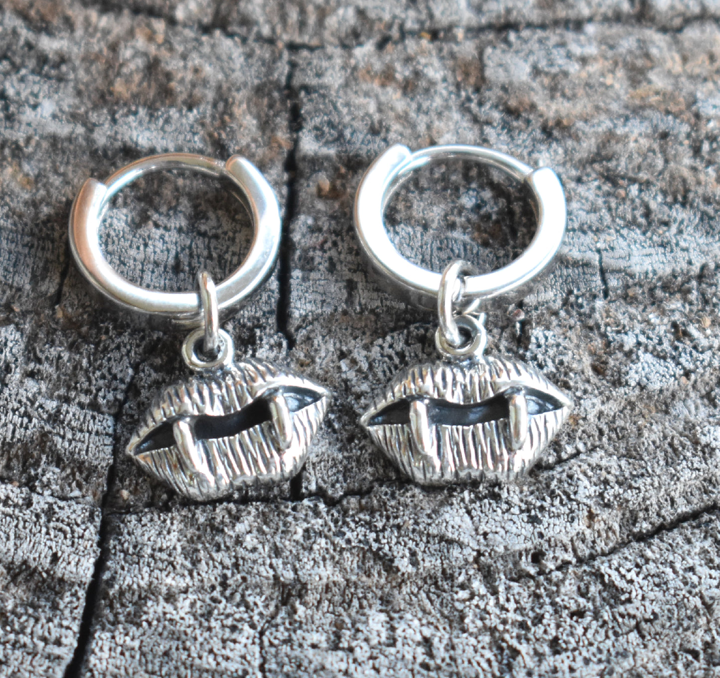 Vampire Fang Earrings-Sterling Silver