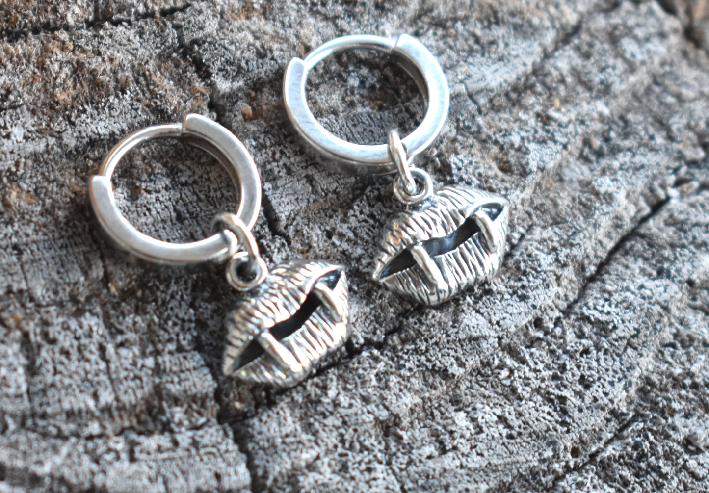 Vampire Fang Earrings-Sterling Silver