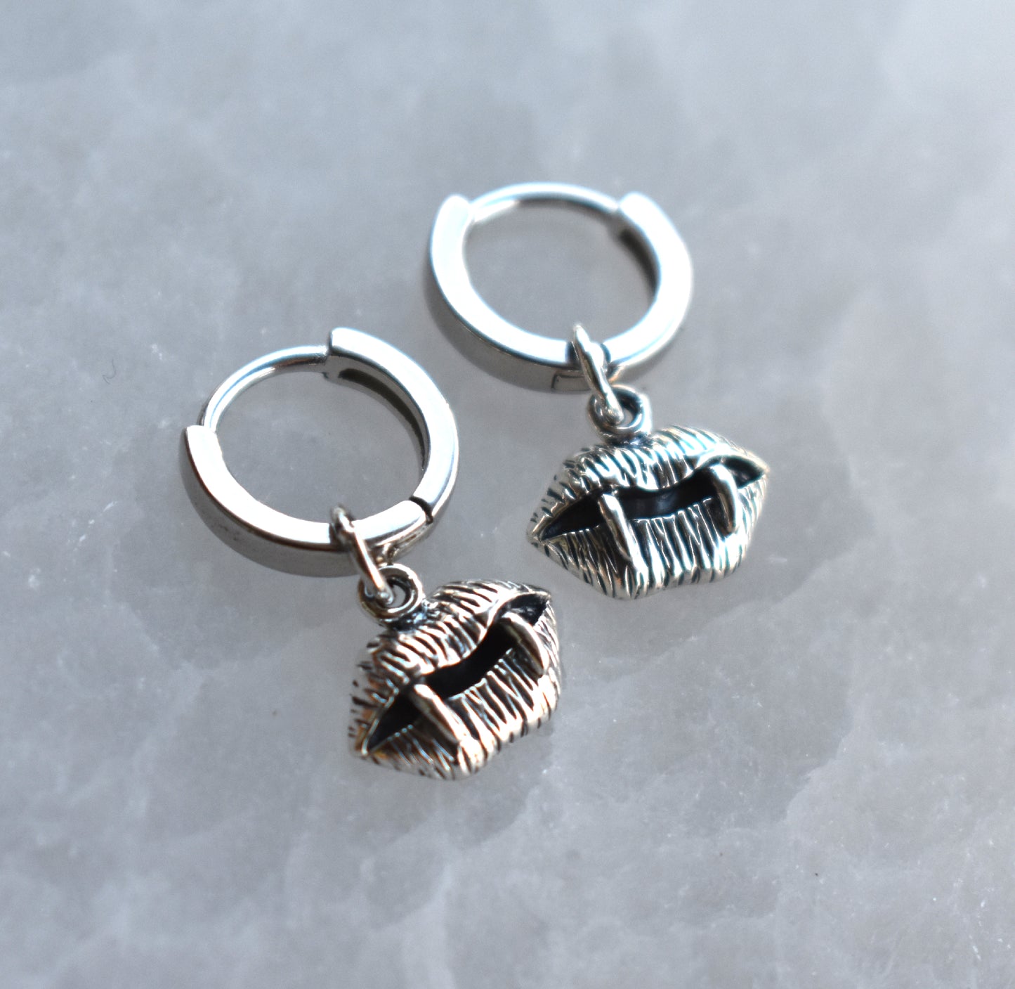 Vampire Fang Earrings-Sterling Silver
