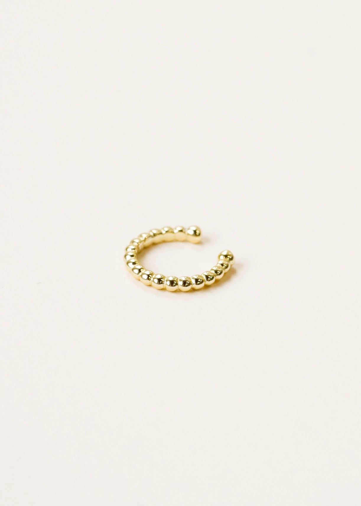 Gold Bead Non Pierce Ear Cuff-18k