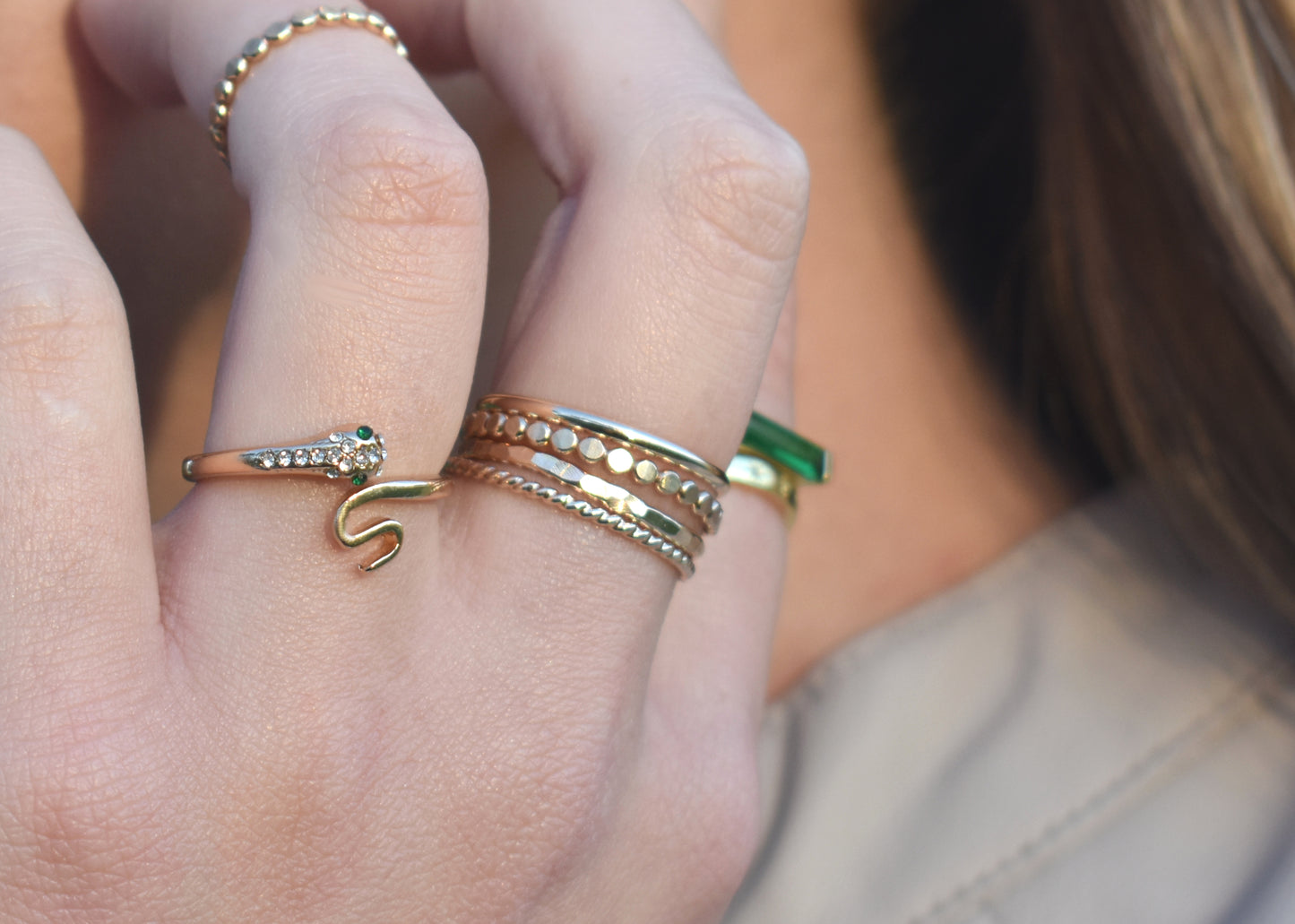Gold Snake Ring, Death And Rebirth-Snake Medicine-18k Gold Vermeil