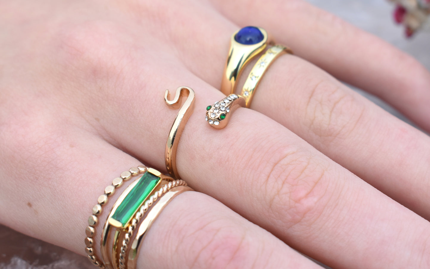 Gold Snake Ring, Death And Rebirth-Snake Medicine-18k Gold Vermeil