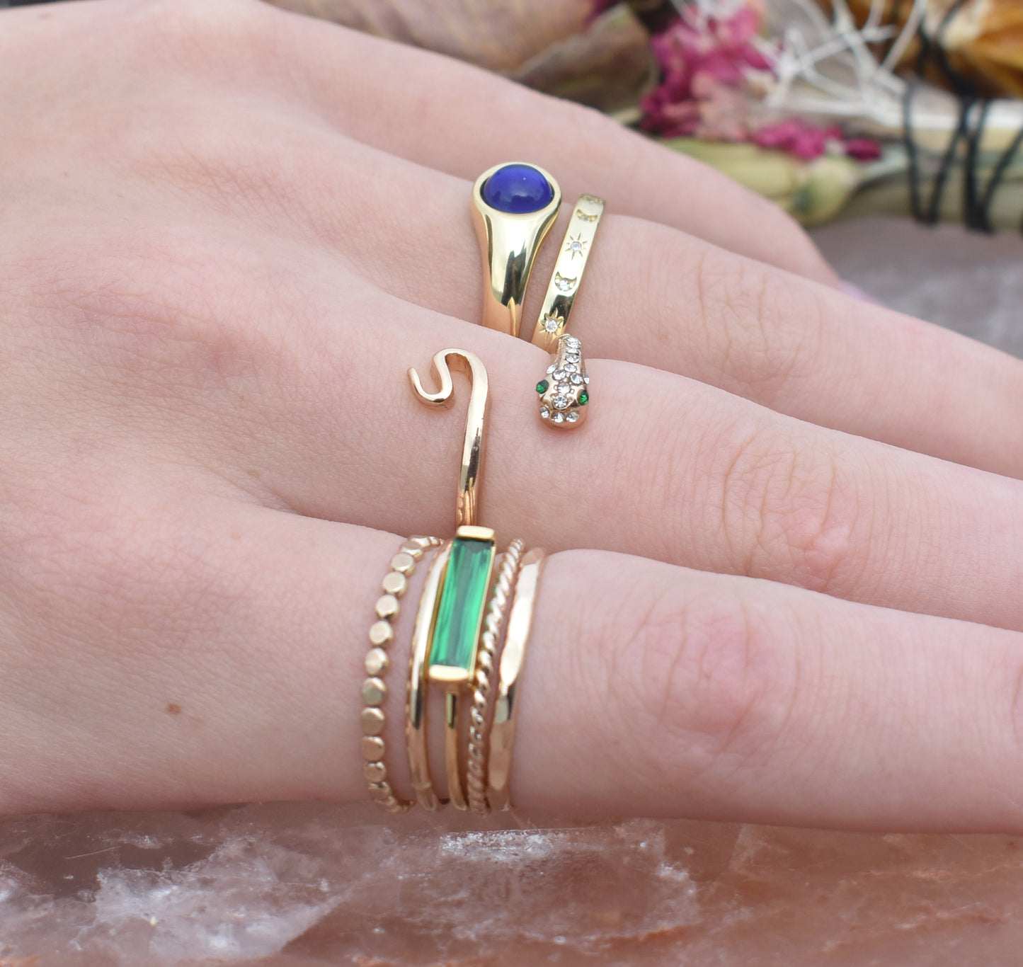 Gold Snake Ring, Death And Rebirth-Snake Medicine-18k Gold Vermeil