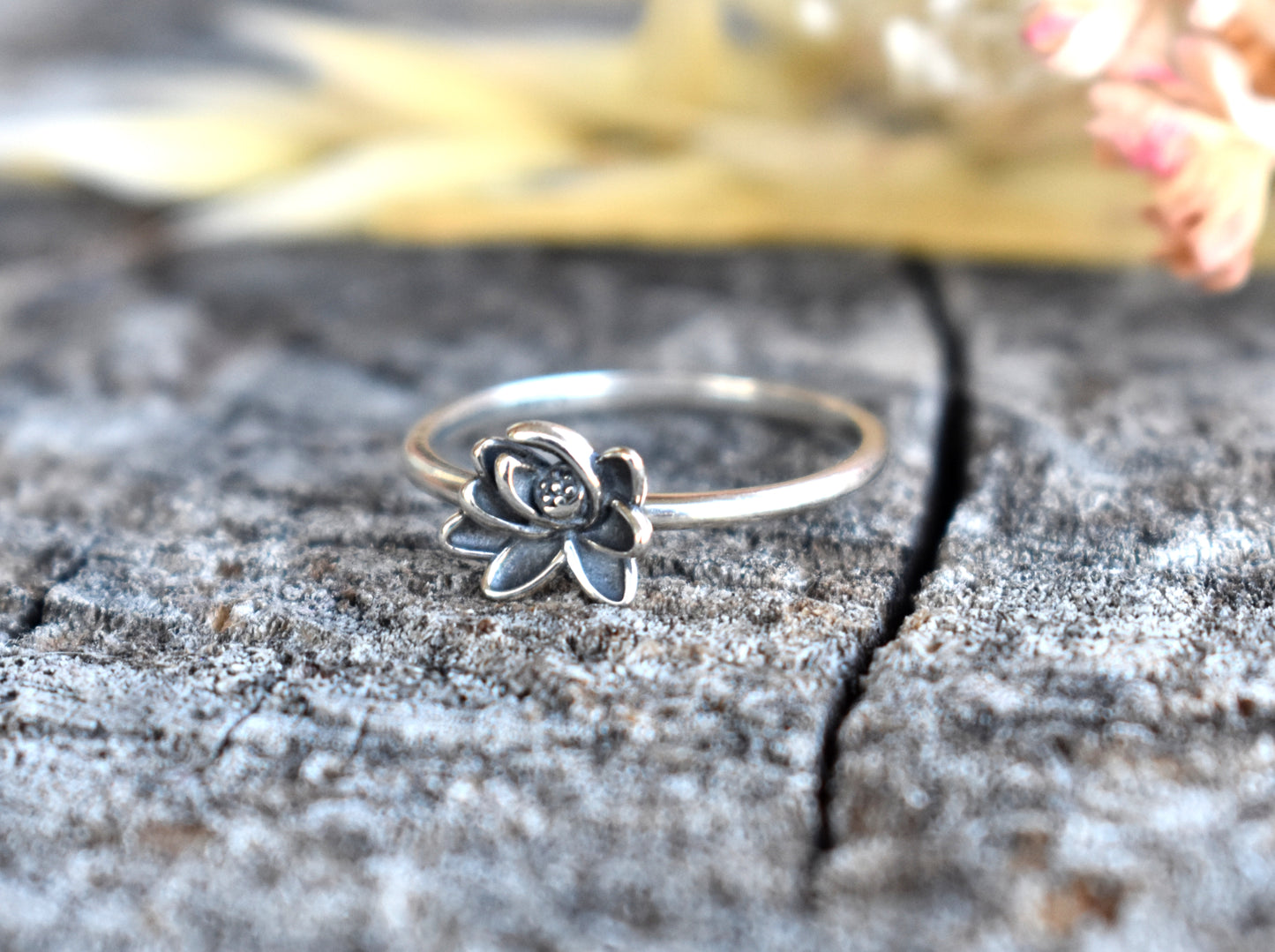 Lotus Flower Ring-Sterling Silver