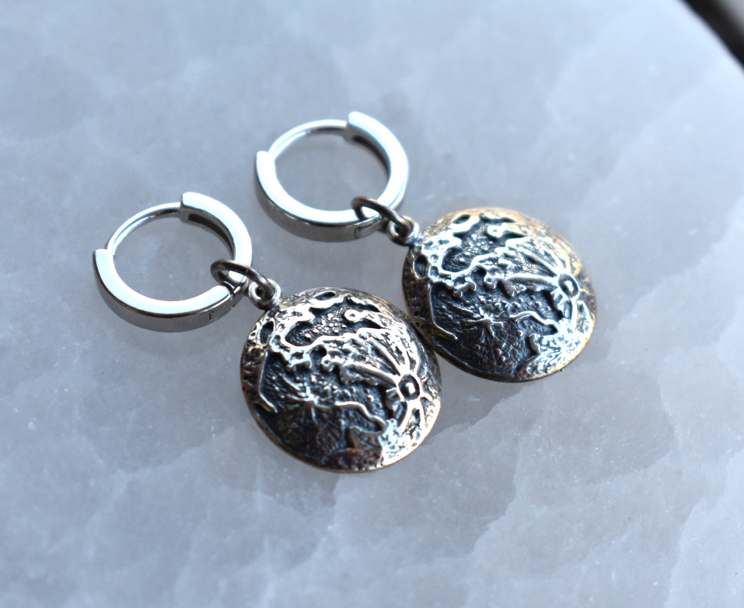 Full Moon Earrings-Sterling Silver
