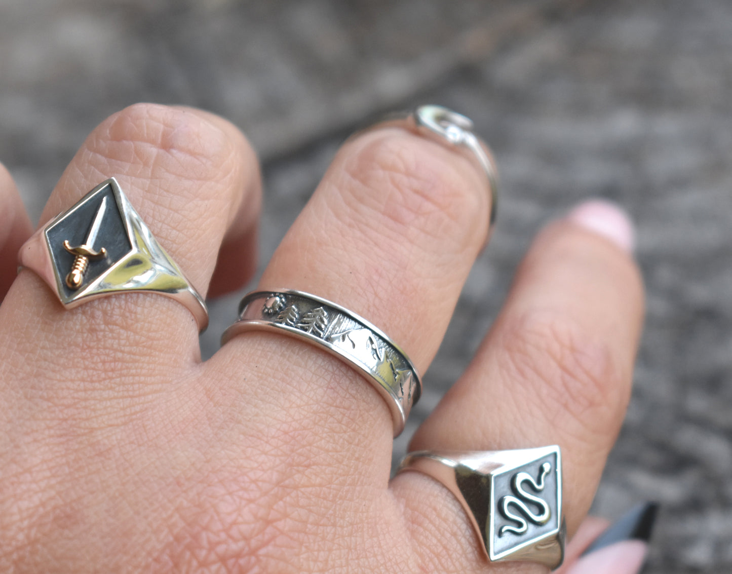 Mountain Range Ring-Sterling Silver