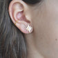 Gold Starburst Earrings-18k