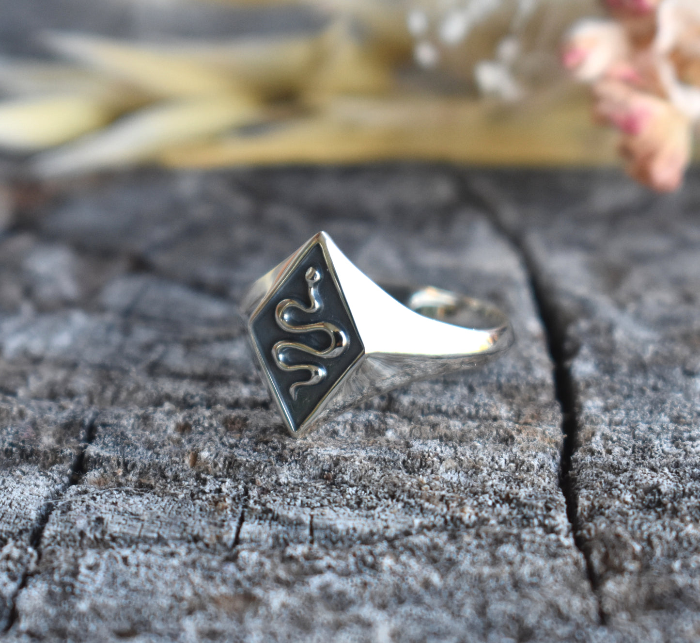 Snake Signet Ring-Sterling Silver