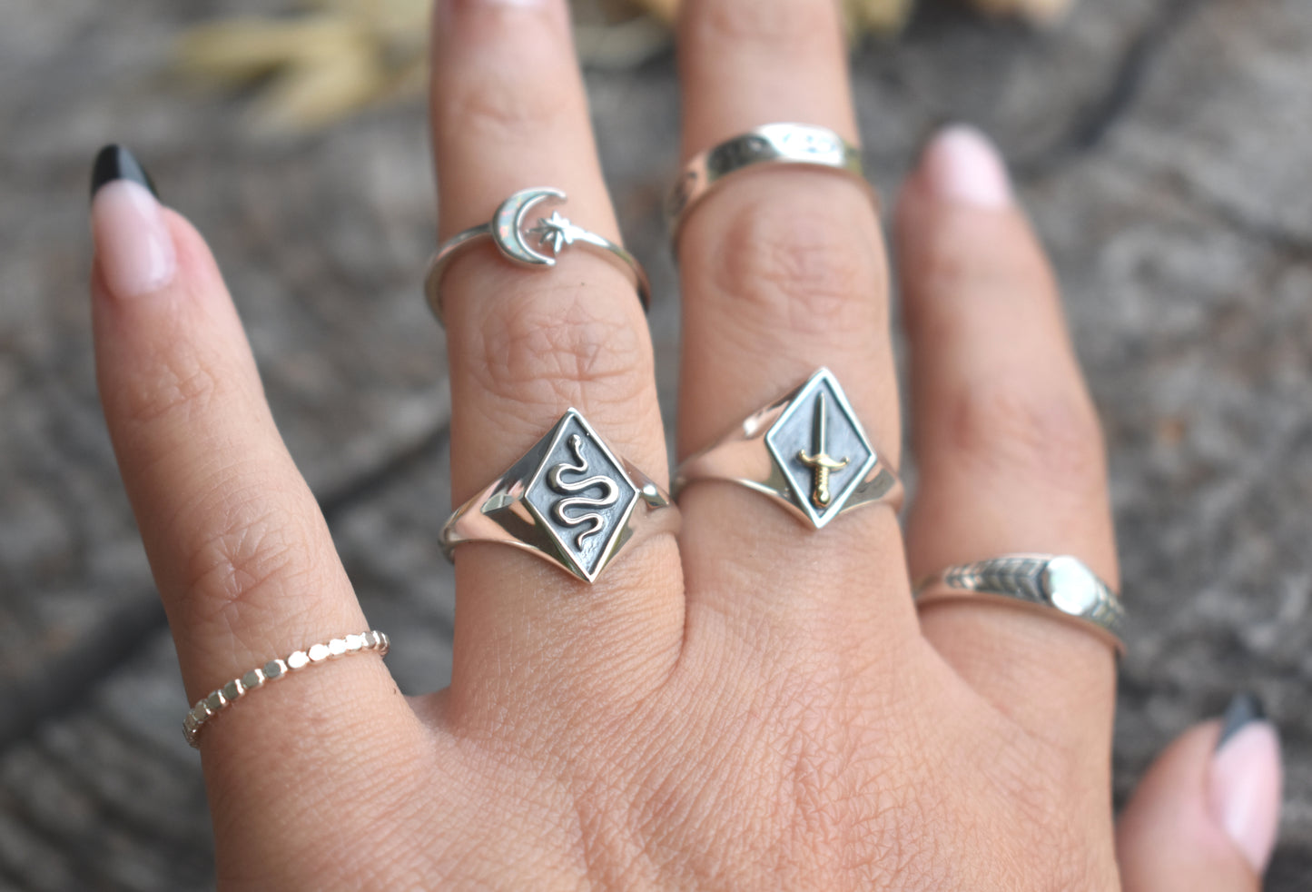 Snake Signet Ring-Sterling Silver