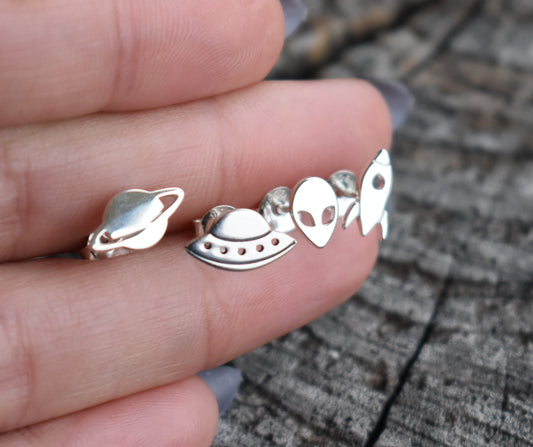 Outer Space Studs Set-Sterling Silver