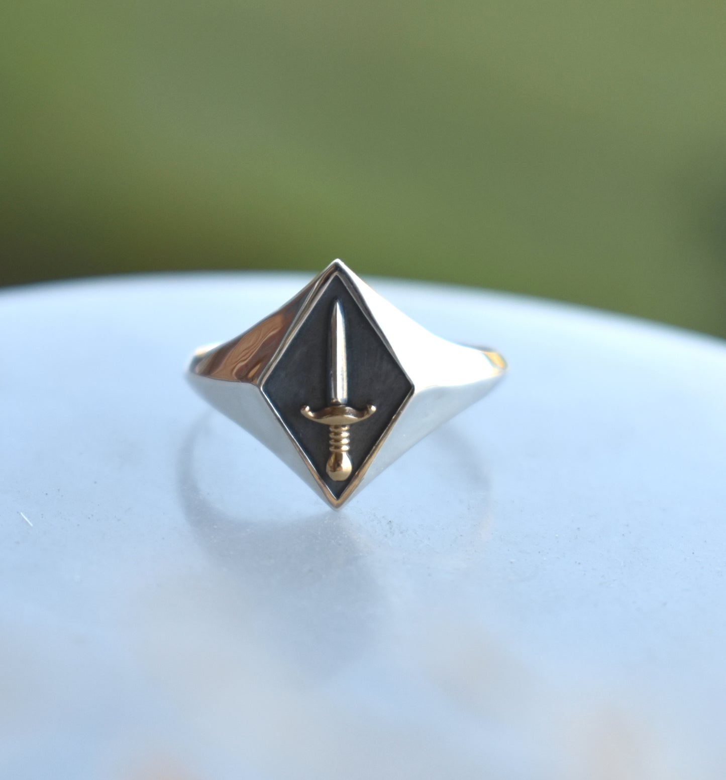 Sword Signet Ring-Sterling Silver