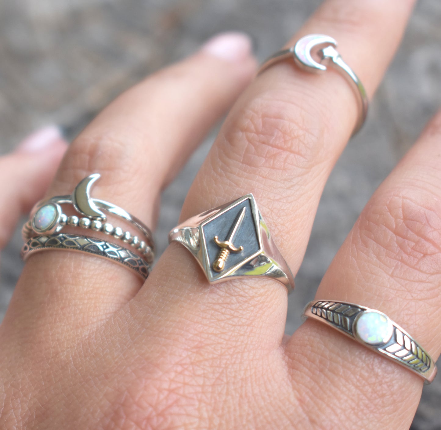 Sword Signet Ring-Sterling Silver