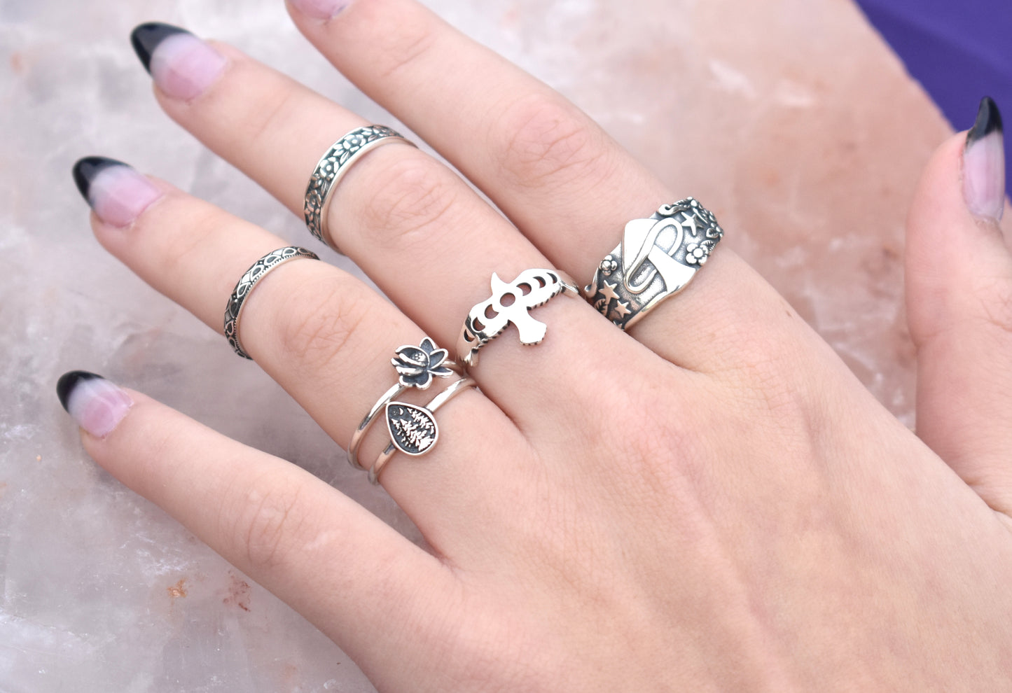 Forest Tree Ring-925 sterling silver