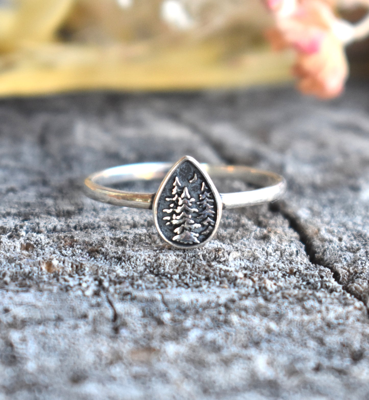 Forest Tree Ring-925 sterling silver