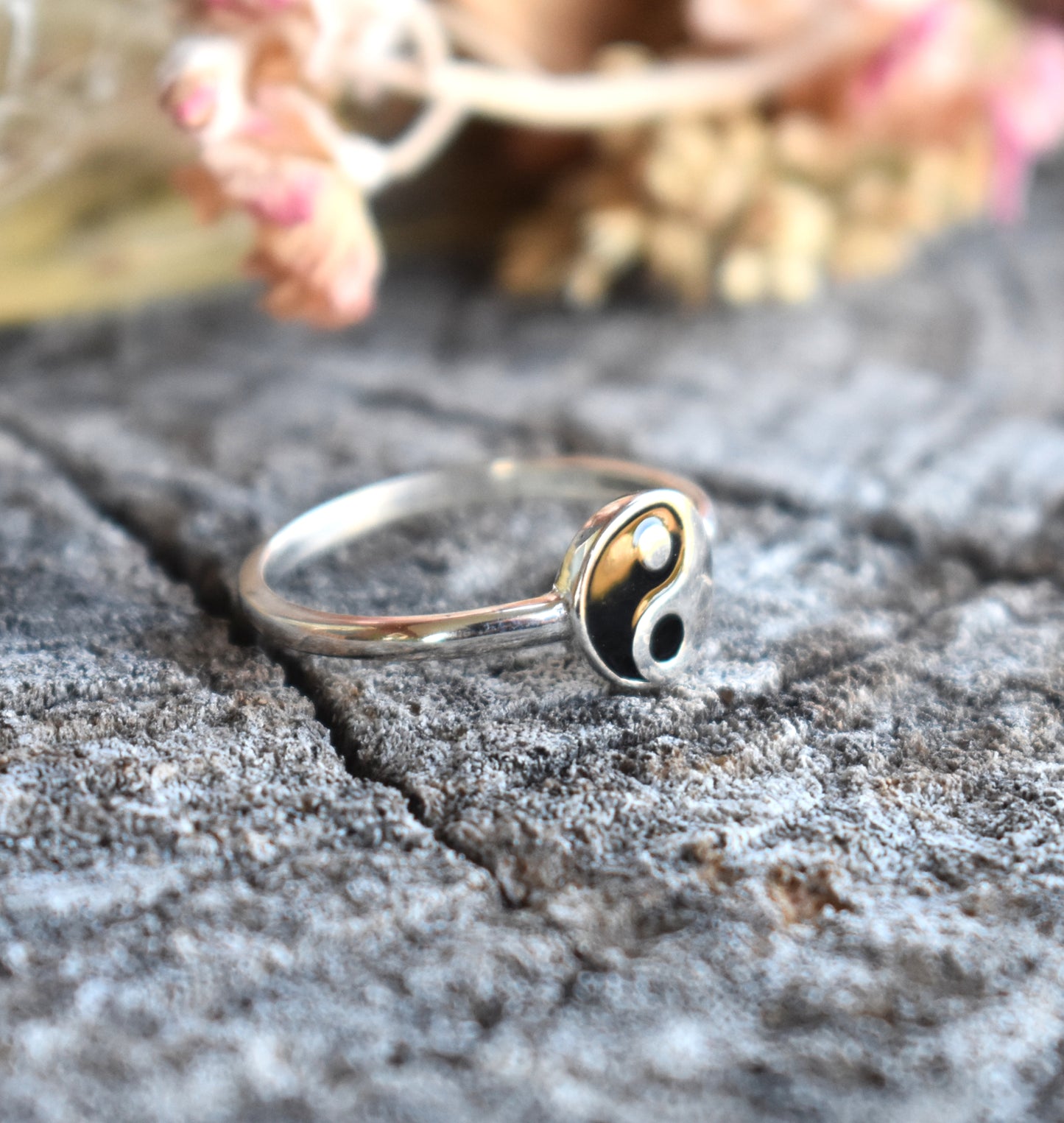 Yin Yang Sterling Silver Ring