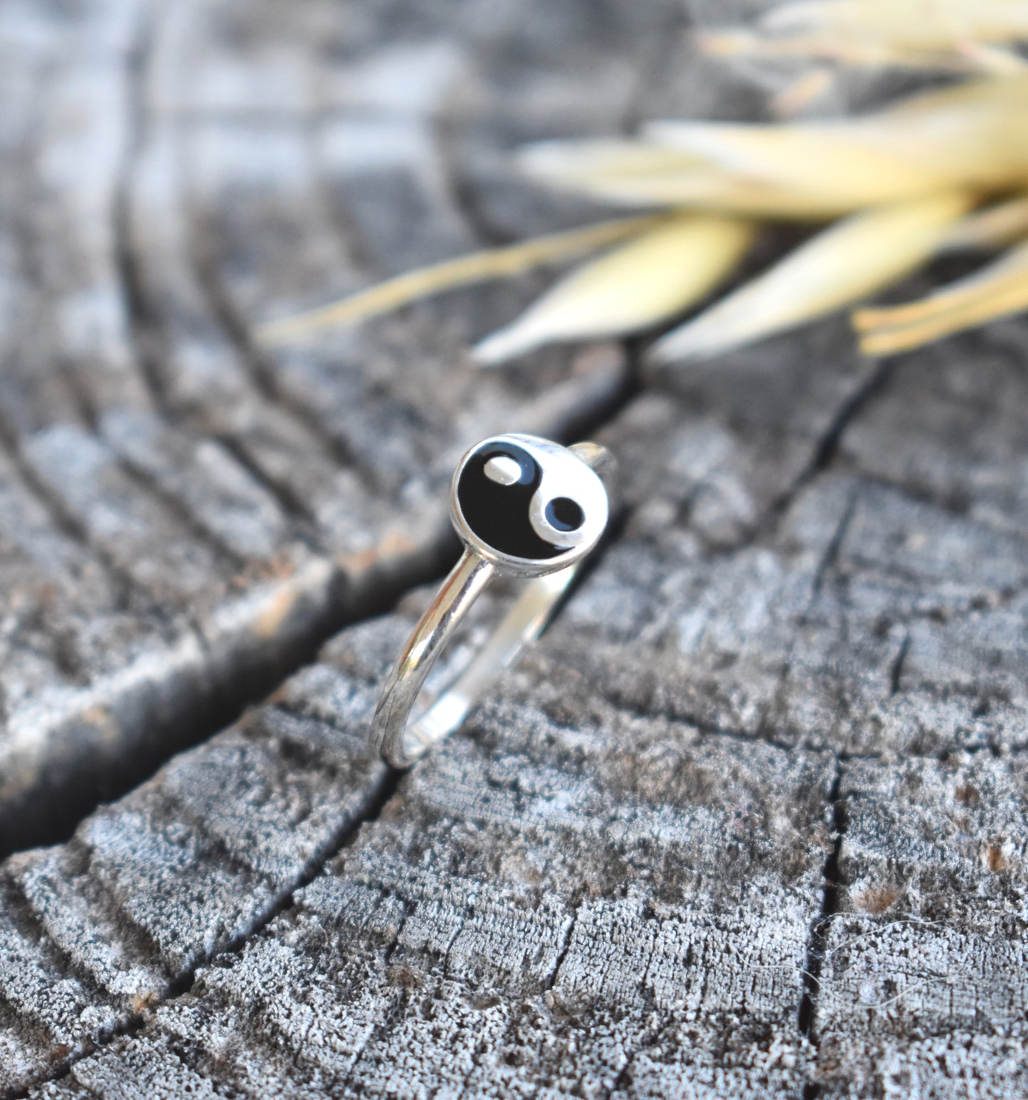 Yin Yang Sterling Silver Ring