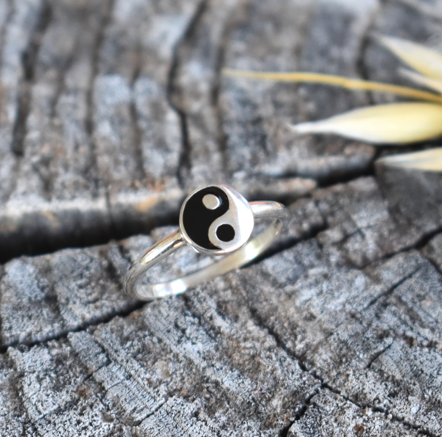 Yin Yang Sterling Silver Ring