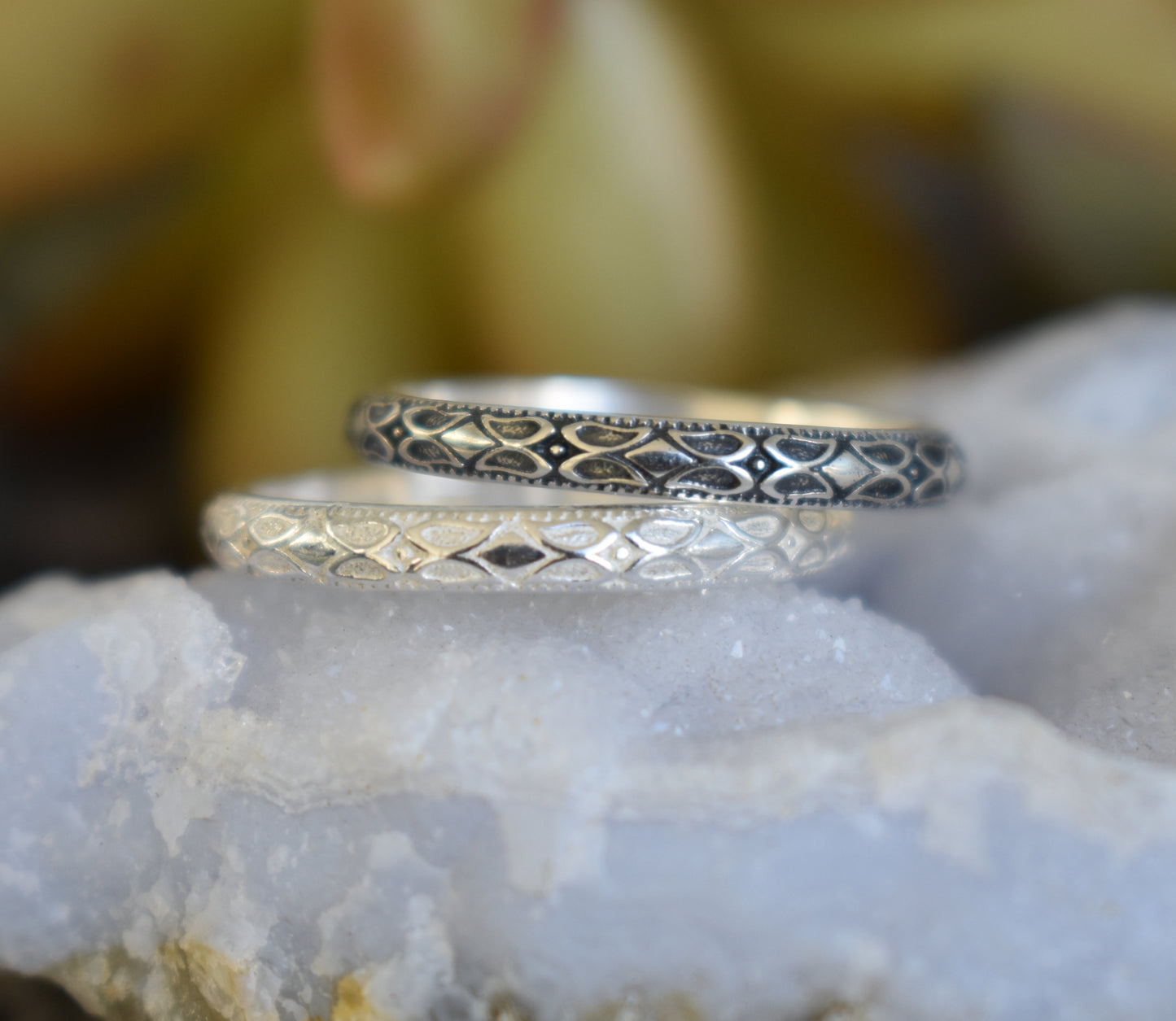 Boho Ring- Floral Ring, Silver Ring, Silver Stacking Ring, Festival Style-Sterling Ring