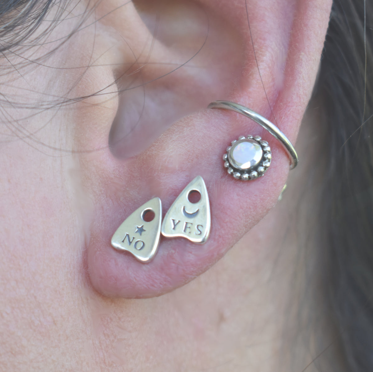 Ouija Earrings- Planchette Earrings, Witchy Earrings, Spirit Board