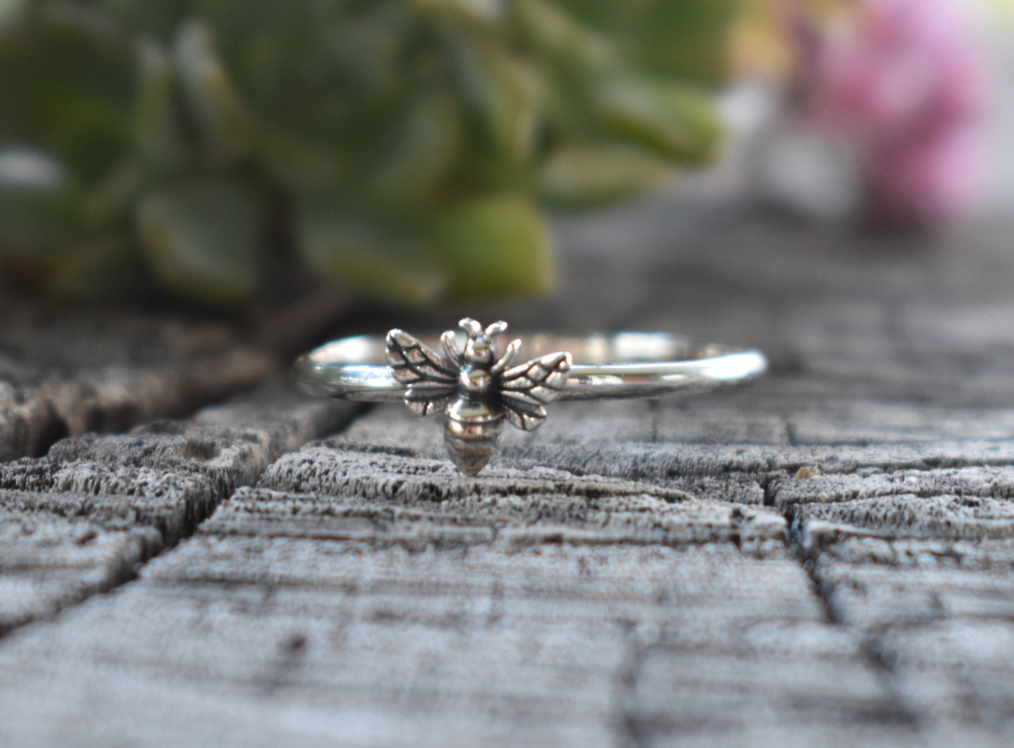 Bee Ring- Silver Rings, Midi Rings, Honeybee Ring, Bee Jewelry-Sterling Silver