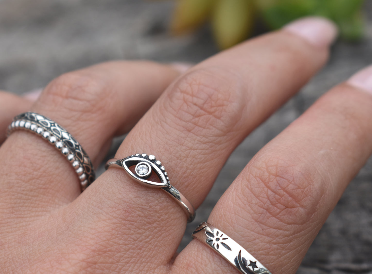 Boho Evil Eye Ring